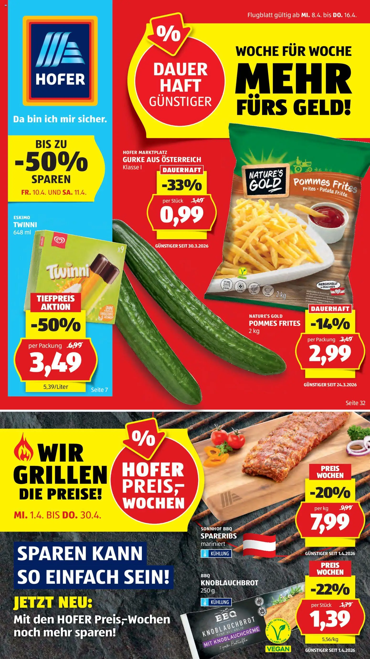 Vorschau der Angebote: Hofer Hofer Flugblatt gültig ab 08.04.2026