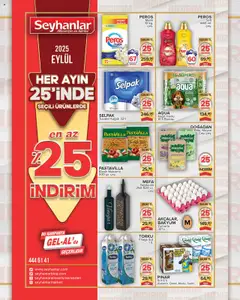 Seyhanlar Market %25 İndirim 25.09.2025 - Broşürünün önizlemesi