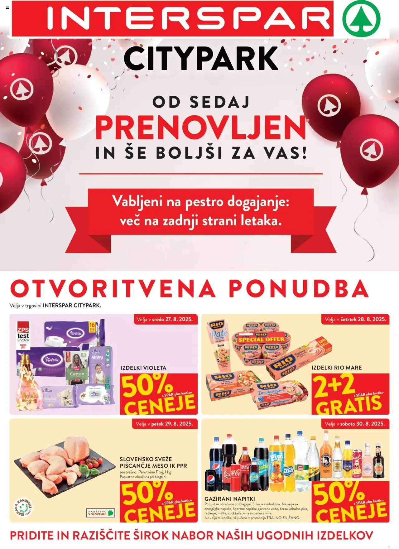 Spar Katalog interspar citypark od 27.08.2025 > Aktualna ponudba - stran 1