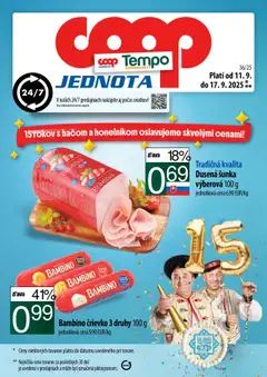 Náhľad COOP Jednota letáku platného od 11.09.2025