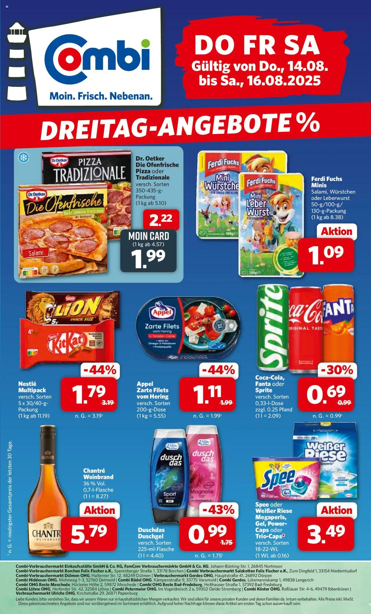Combi Dreitag-Angebote (vom 14.08.2025 - 16.08.2025)