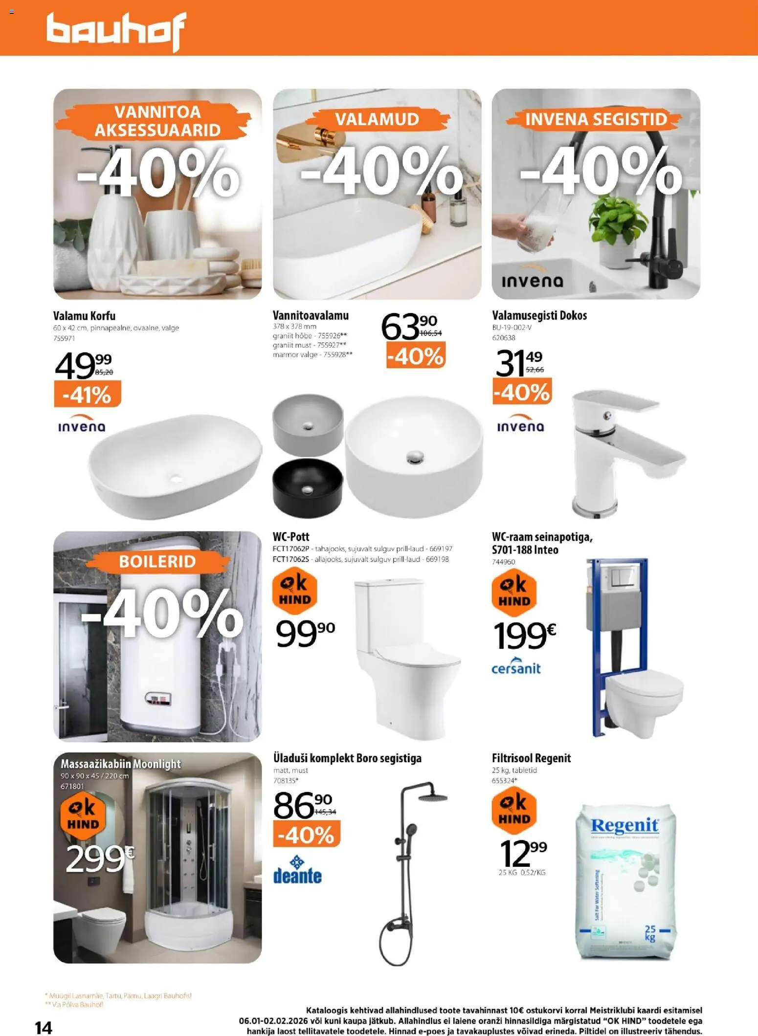 Bauhof kliendilehe eelvaade alates 2026.01.06