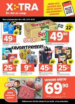 Förhandsgranska reklamblad Aktuella reklamblad Coop X:-TRA från butik Coop X:-TRA gäller från 03/11/2025