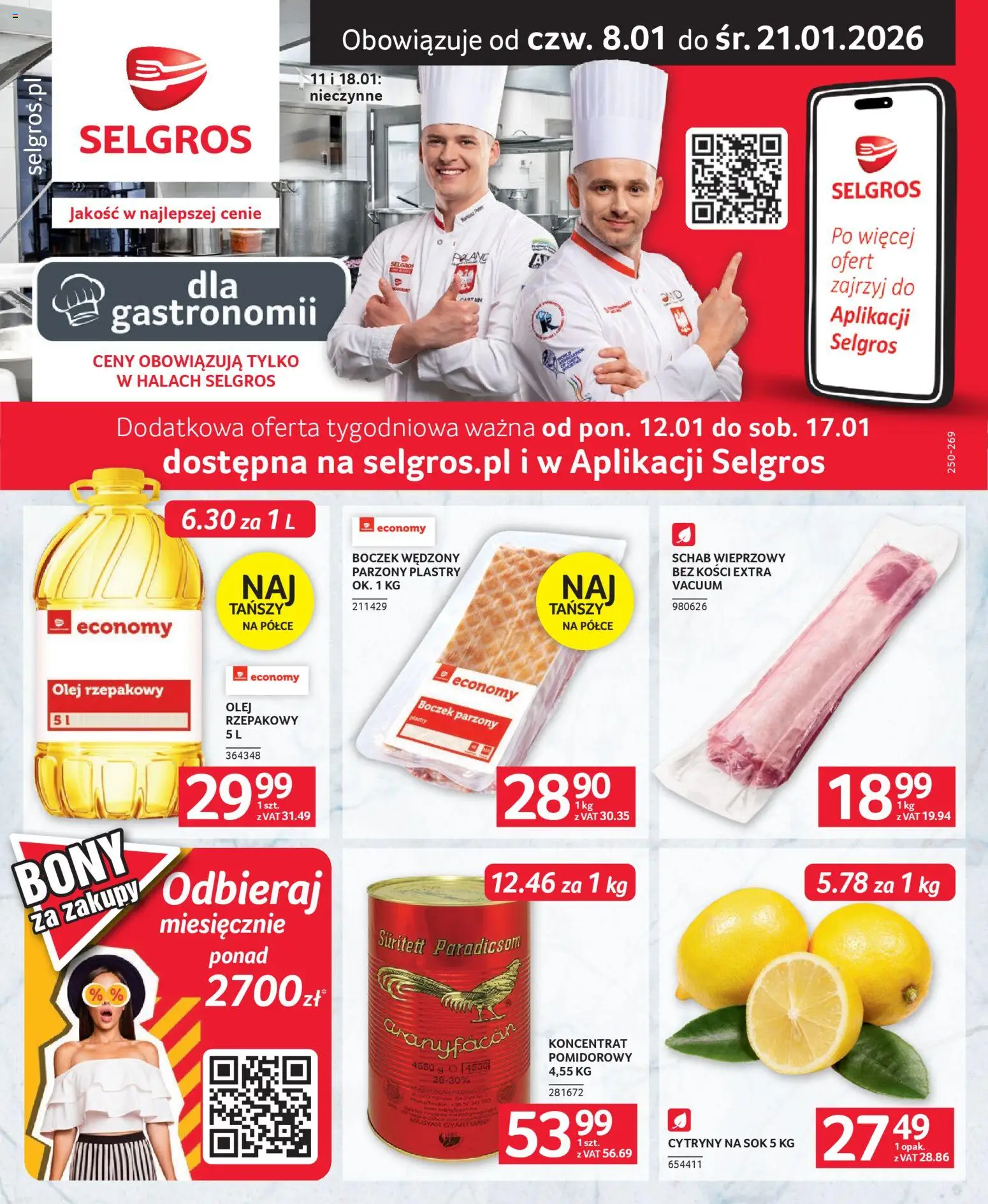 Pogląd gazetki "Oferta dla gastronomii" ze sklepu Selgros cash&carry ważnej od 08.01.2026