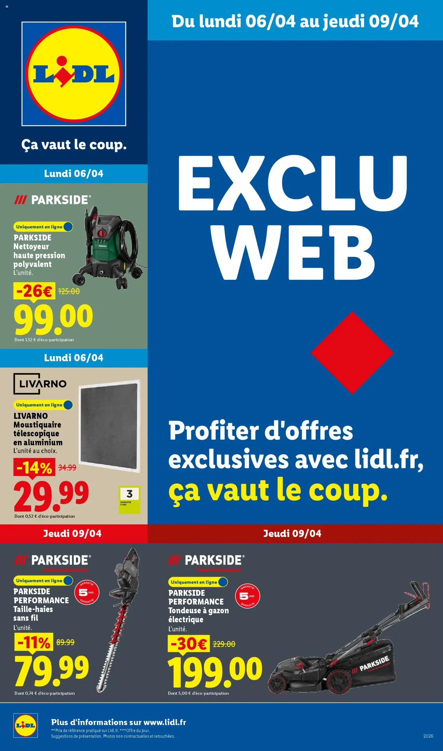 Prévisualisation de LIDL catalogue les bonnes affaires Exclu Web du magasin LIDL formulaire valide 06/04/2026