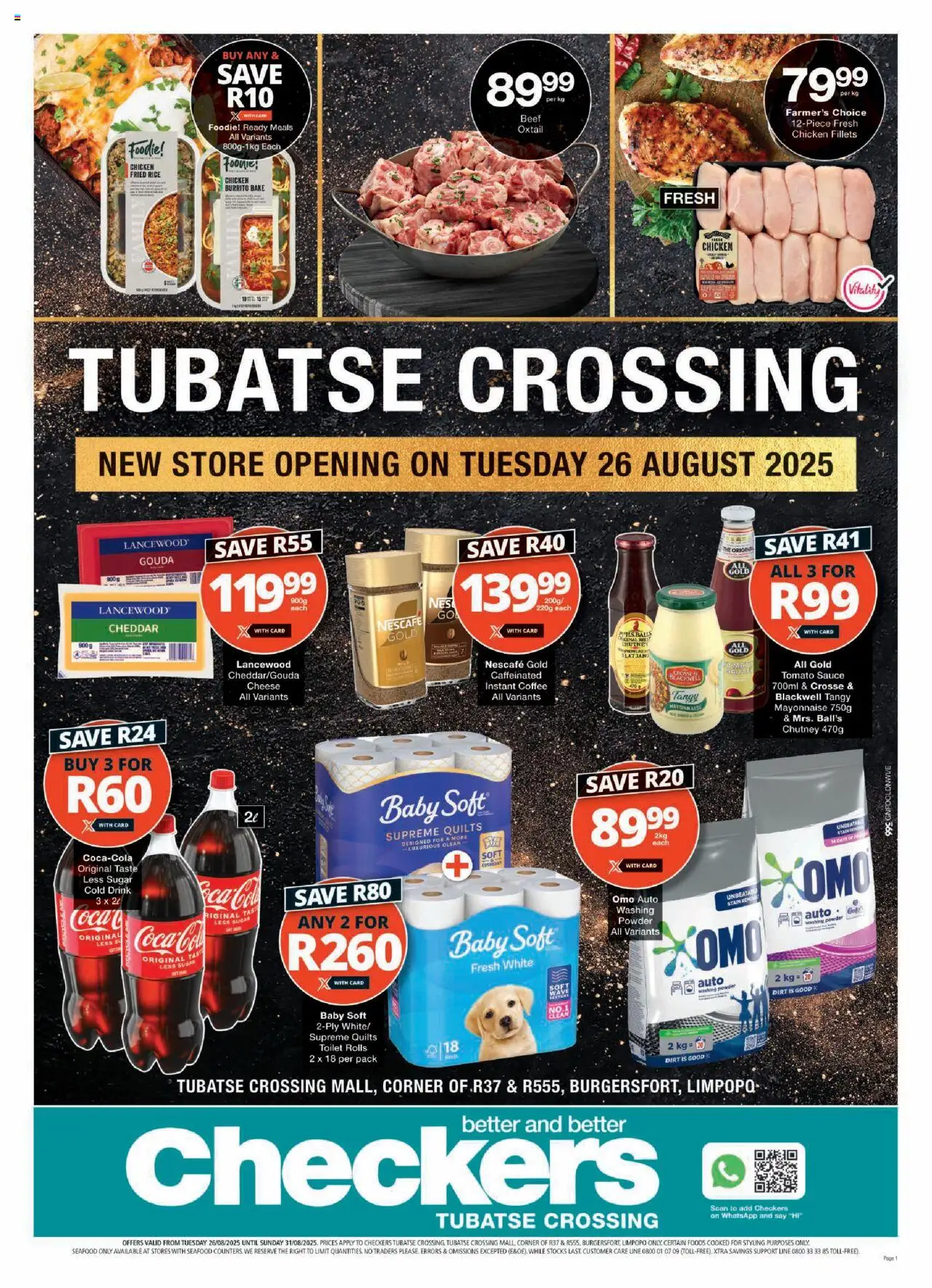 Checkers Gauteng - Tubatse Crossing Store Opening 26/08 - 31/08/2025 >> Catalogue
