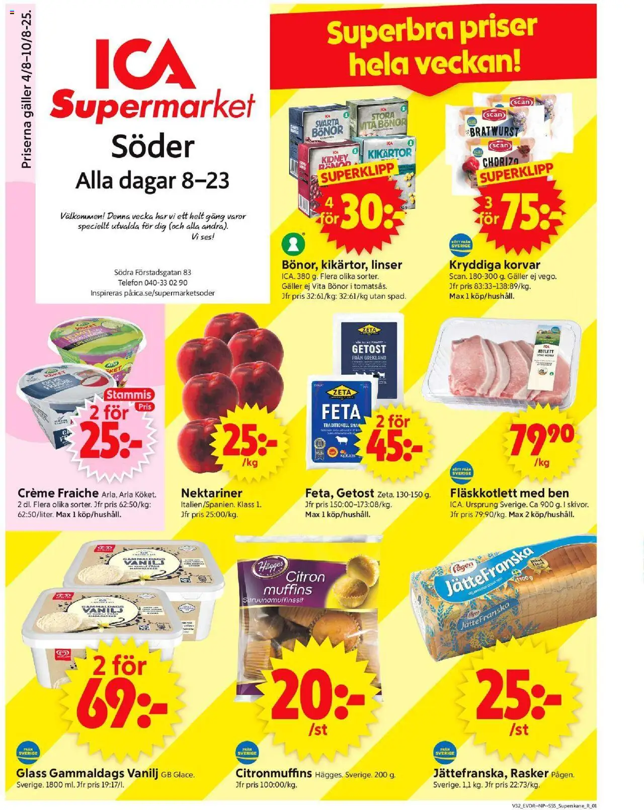 Malmö är giltig 04/08 2025 > Veckans Erbjudanden gäller från 04/08/2025 till 10/08/2025 sidnummer 1