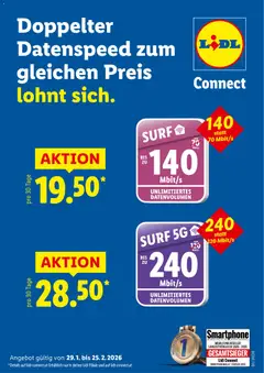 Vorschau der Angebote: Lidl Surf Action - Lidl Connect gültig ab 29.01.2026