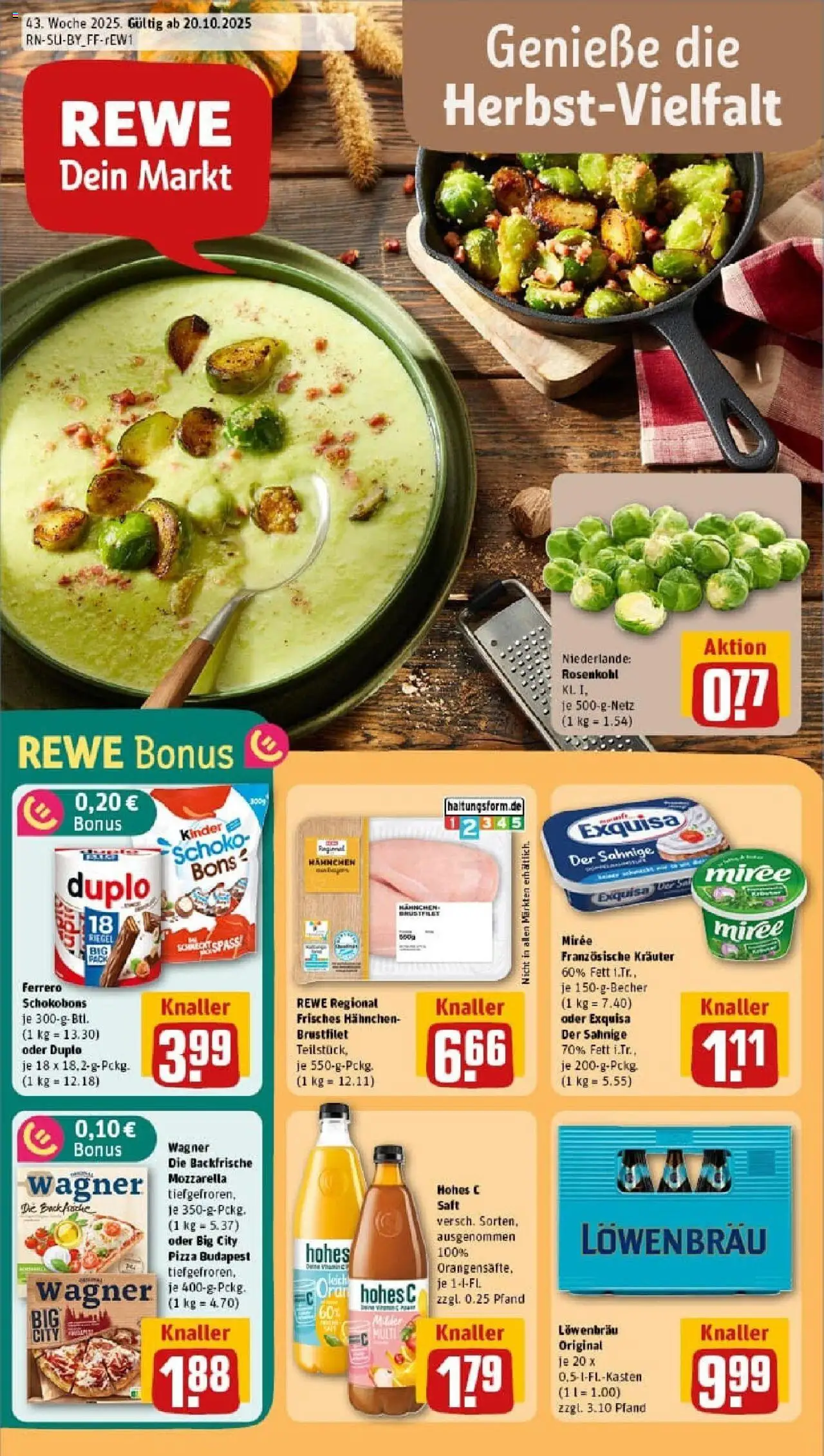 REWE Prospekt ab 19.10.2025 nächste Woche - Prospekt München / Milbertshofen Am Hart	