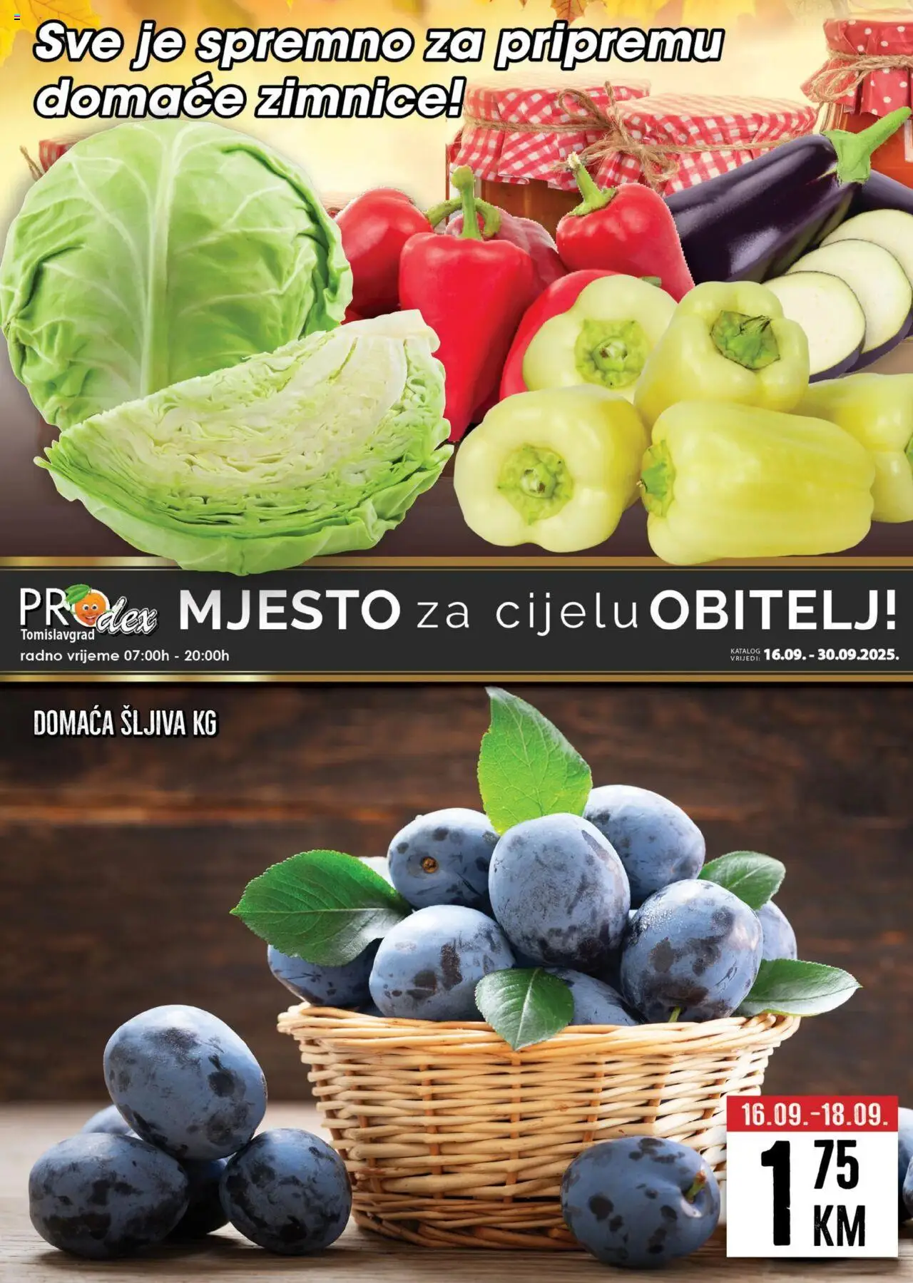 Pregled letka Katalog trgovine Prodex vrijedi od 2025.09.16