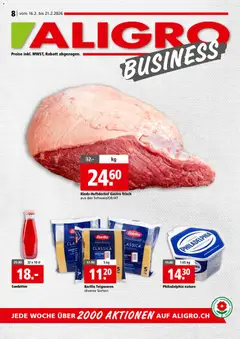 Vorschau des Merkblatts Aktionen Business Chavannes, Matran, Genf, Sitten vom Shop Aligro gültig von 16.02.2026 bis 21.02.2026