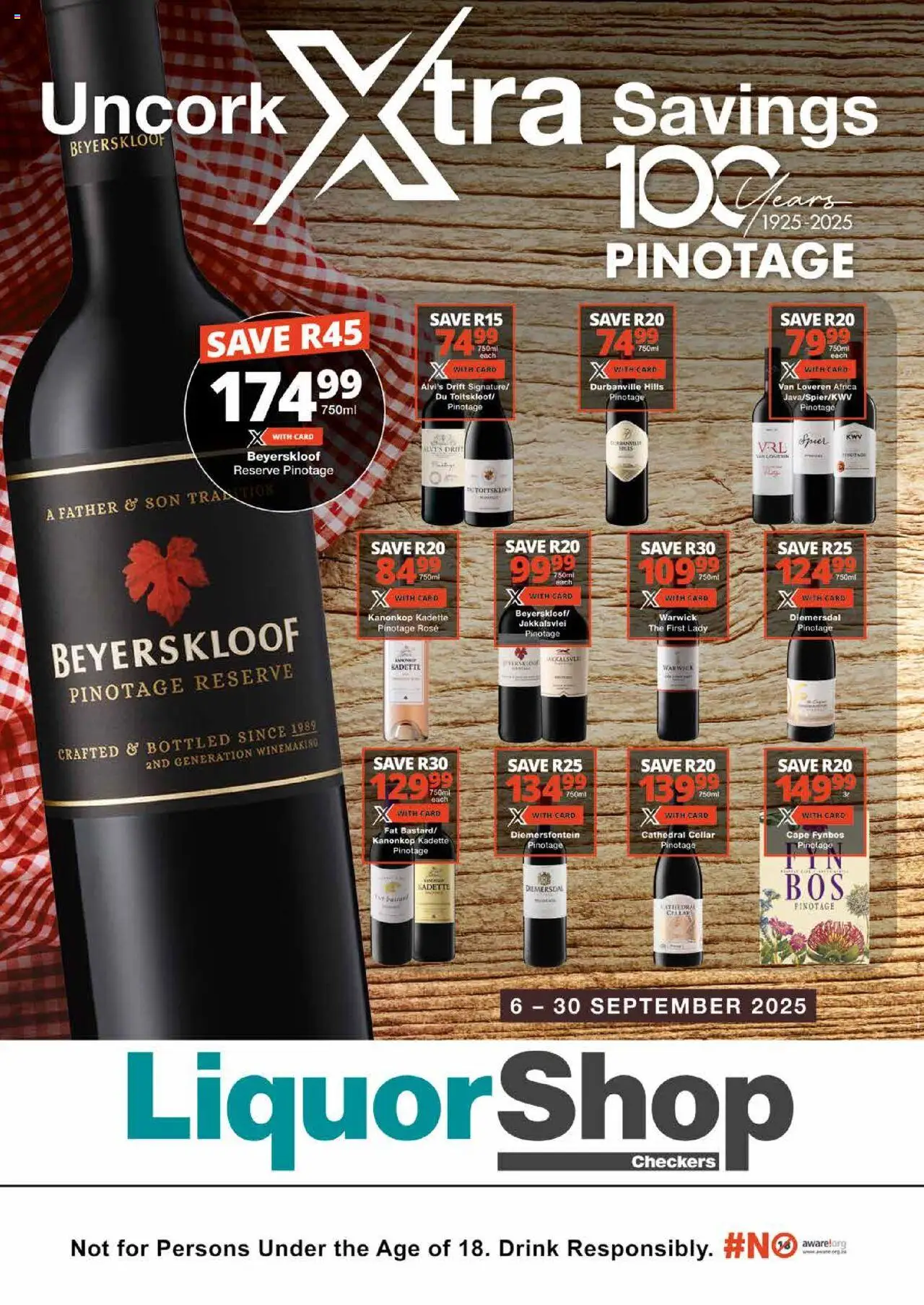 Checkers LiquorShop September Wine Promotion 06/09 - 30/09/2025 >> Catalogue