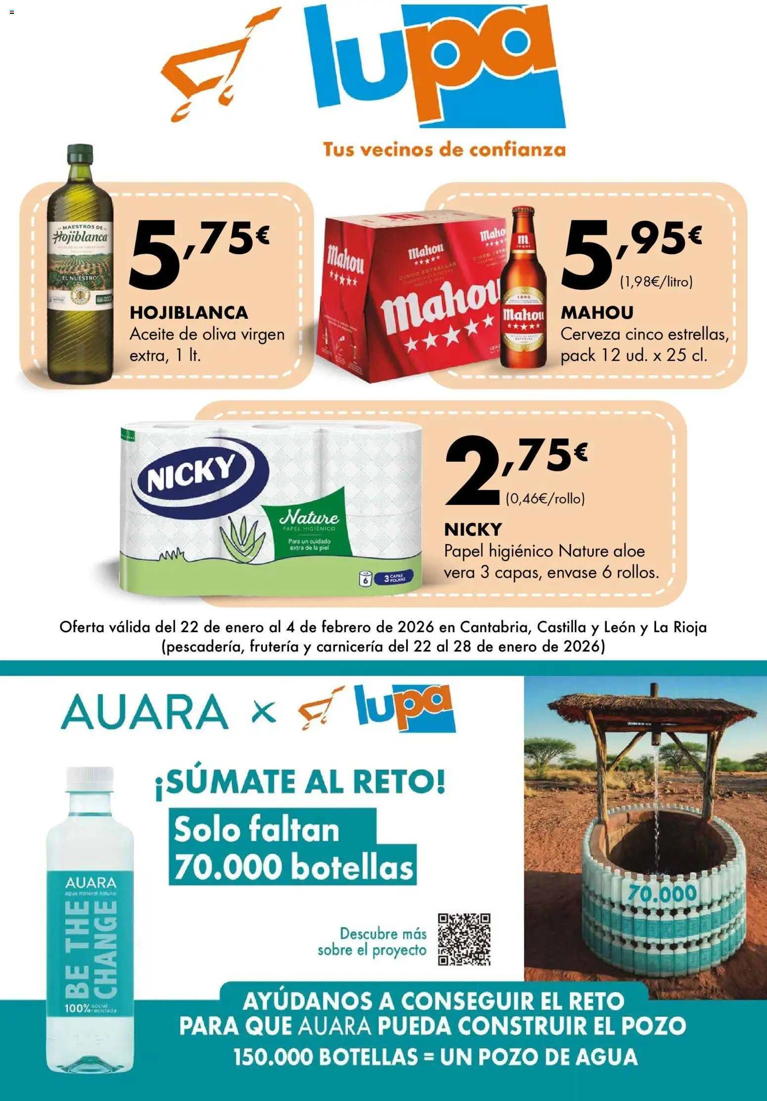 Vista previa del folleto de la tienda Lupa Supermercados válido desde el 22/01/2026 