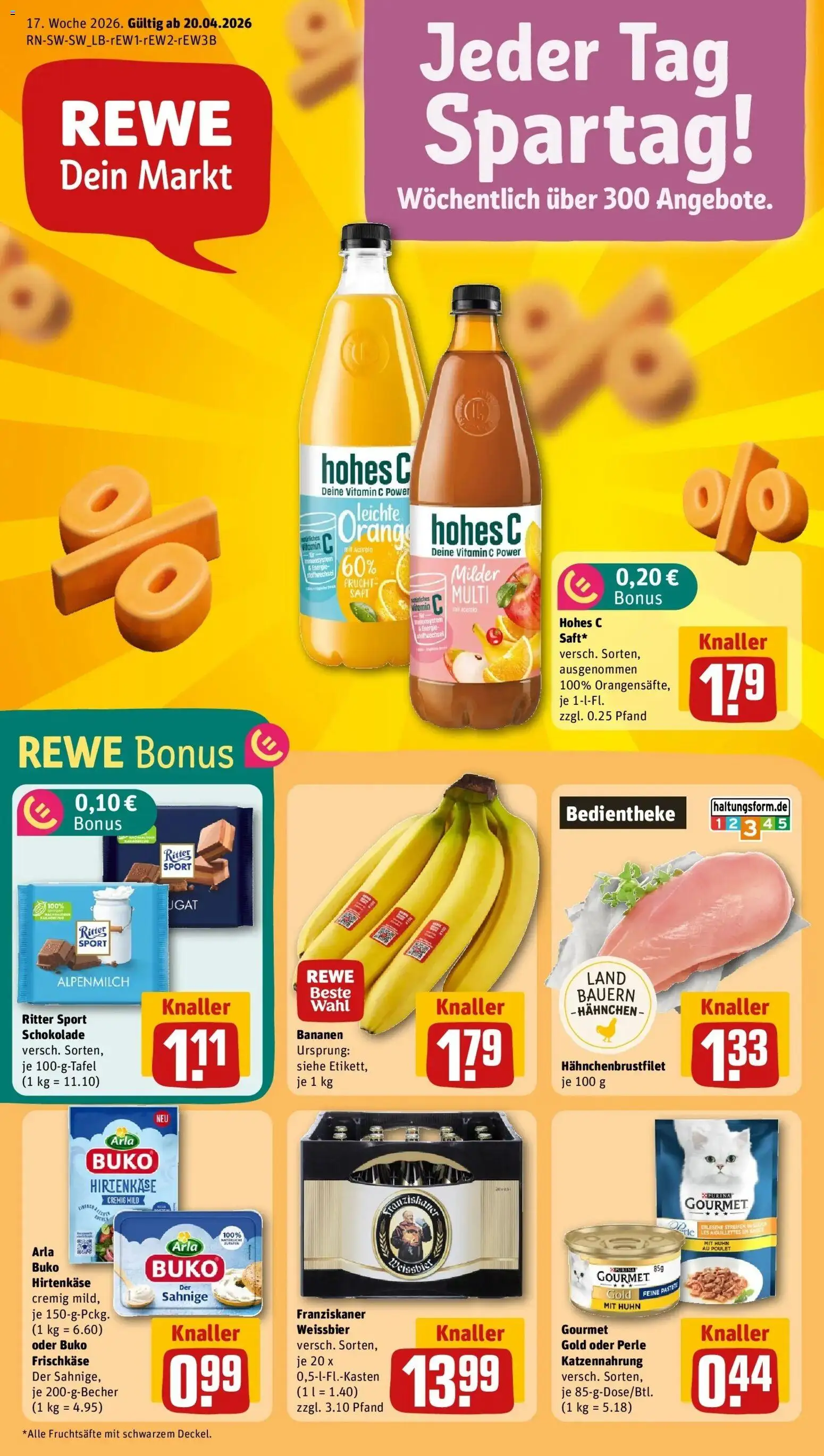 Vorschau von dem Prospekt des Geschäftes Rewe, gültig ab dem 20.04.2026