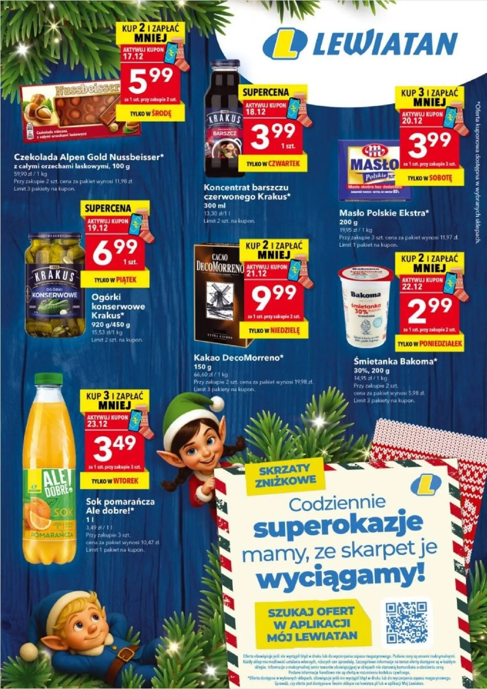 Pogląd gazetki "Skrzaty Zniżkowe" ze sklepu Lewiatan ważnej od 17.12.2025