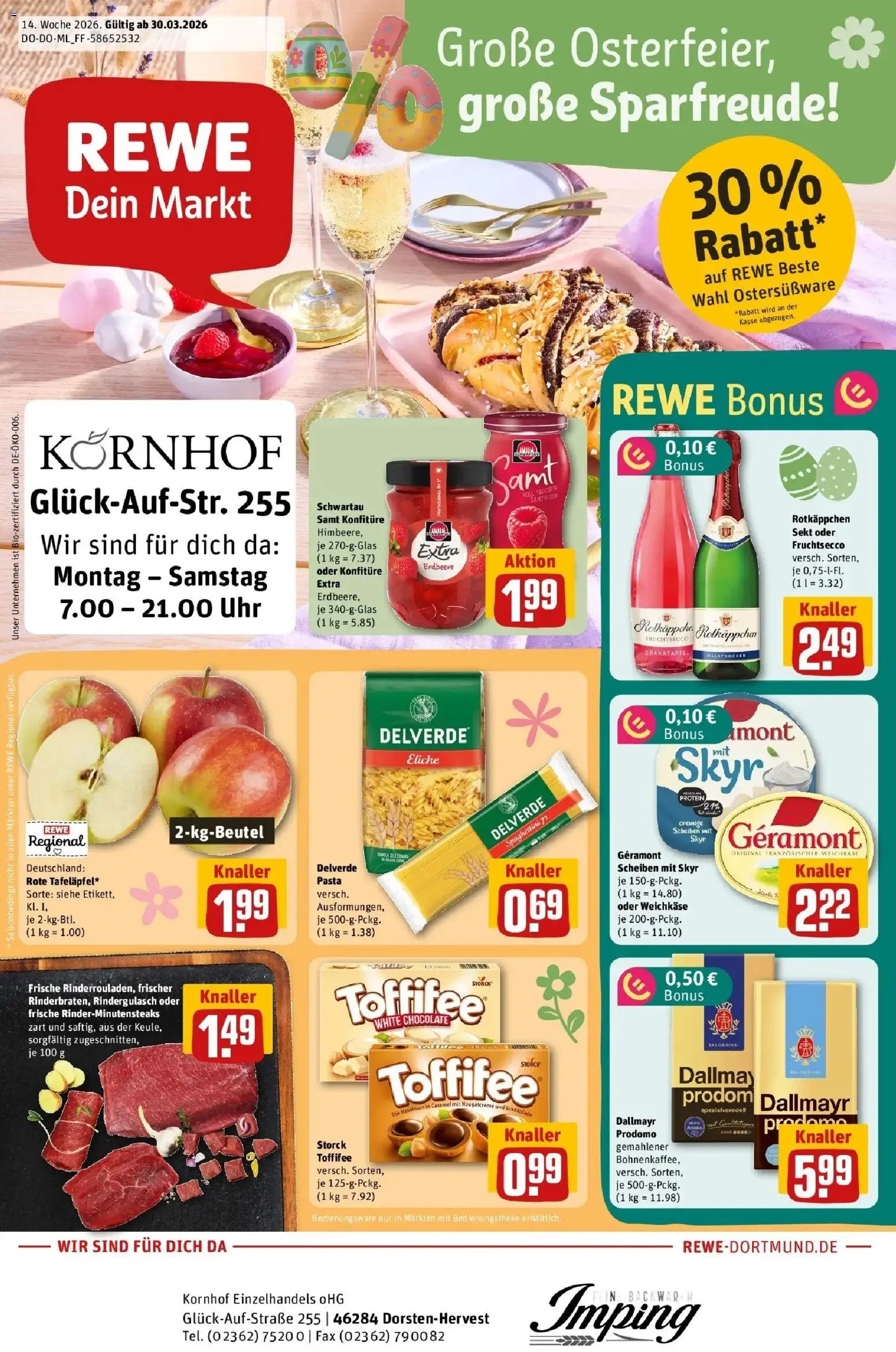 Vorschau von dem Prospekt des Geschäftes Rewe, gültig ab dem 30.03.2026