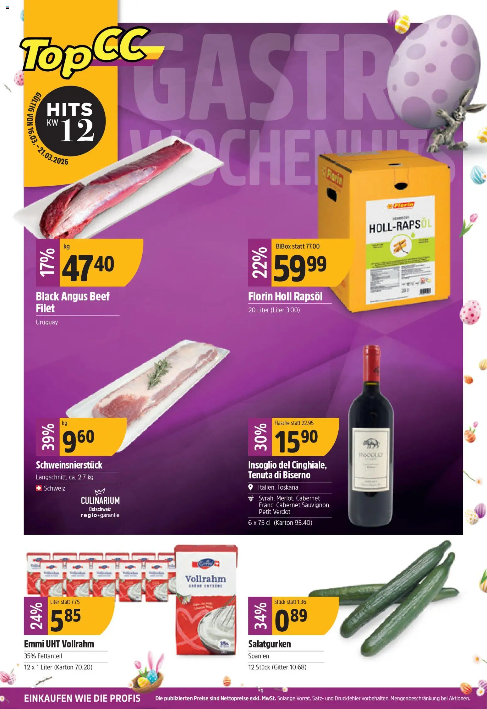 Vorschau des Merkblatts TopCC aktionen vom Shop TopCC gültig von 16.03.2026 bis 21.03.2026 - Rapsöl, Gitter