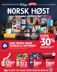 Forhåndsvis Kundeavis Helgø fra butikk Meny gyldig fra 15/09/2025