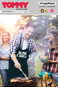 Pregled letka Tommy Super ponuda za roštilj trgovine Tommy vrijedi od 27.04.2026