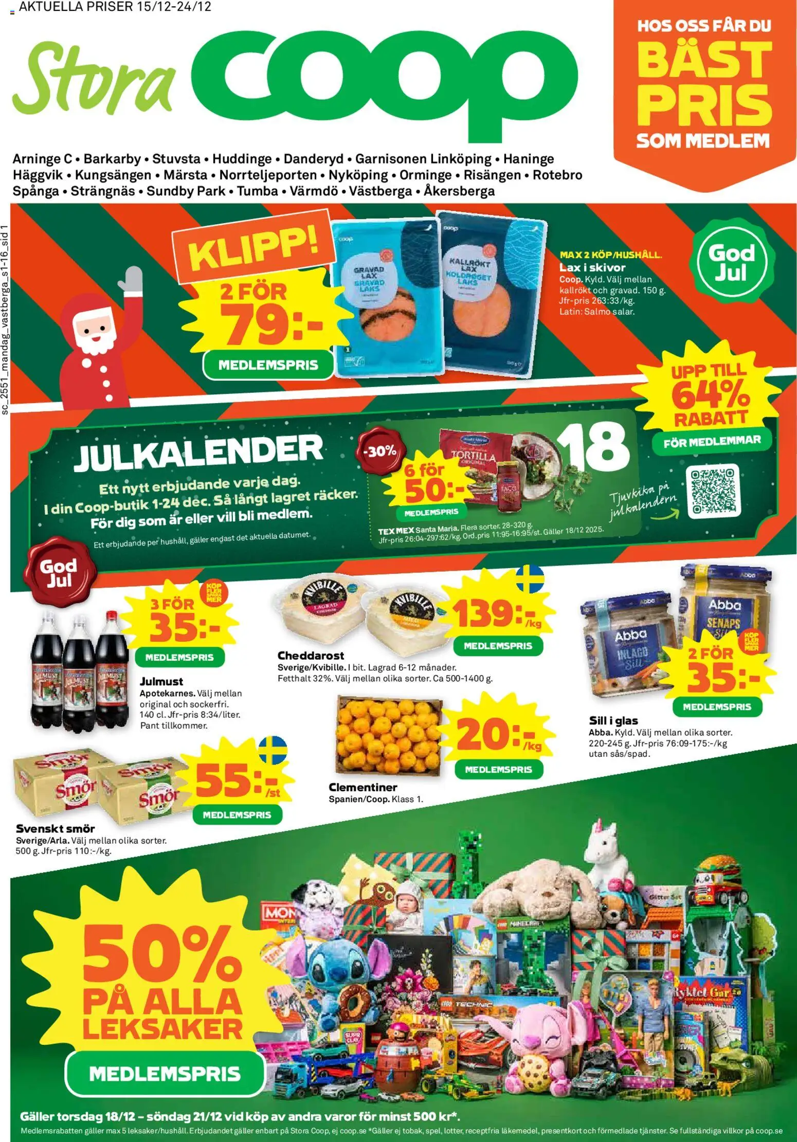 Förhandsgranska reklamblad Aktuella reklamblad Coop Forum från butik Coop Forum gäller från 15/12/2025