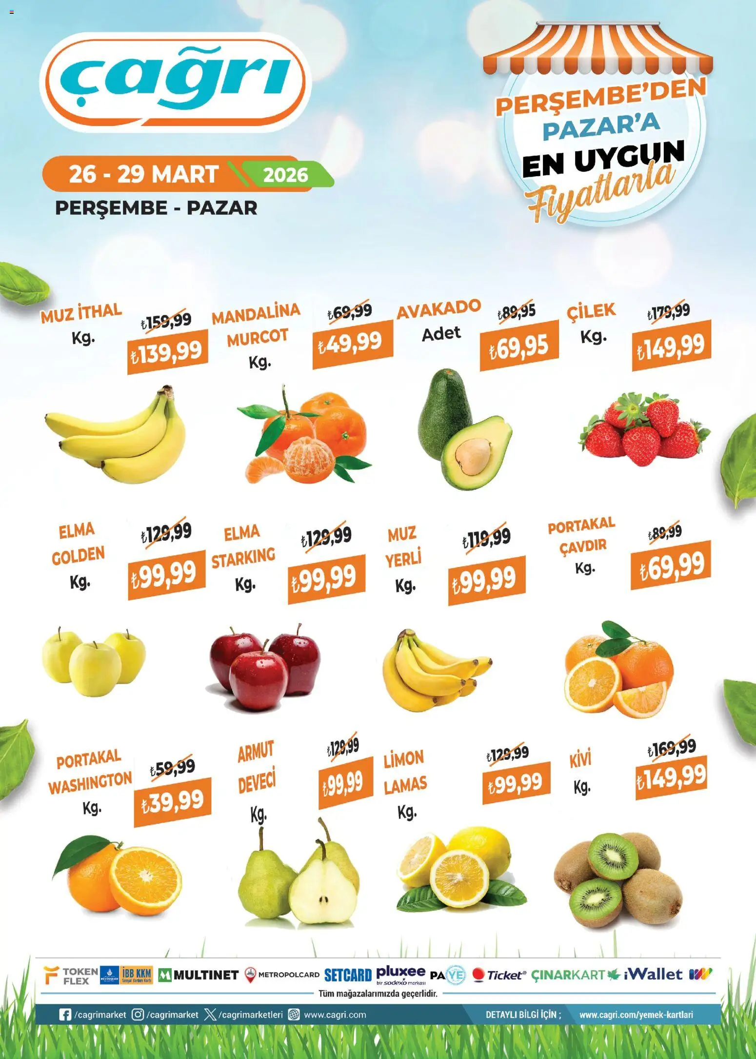 Çağrı Market Çağrı Market - Manav Katalog 26.03.2026 - Broşürünün önizlemesi