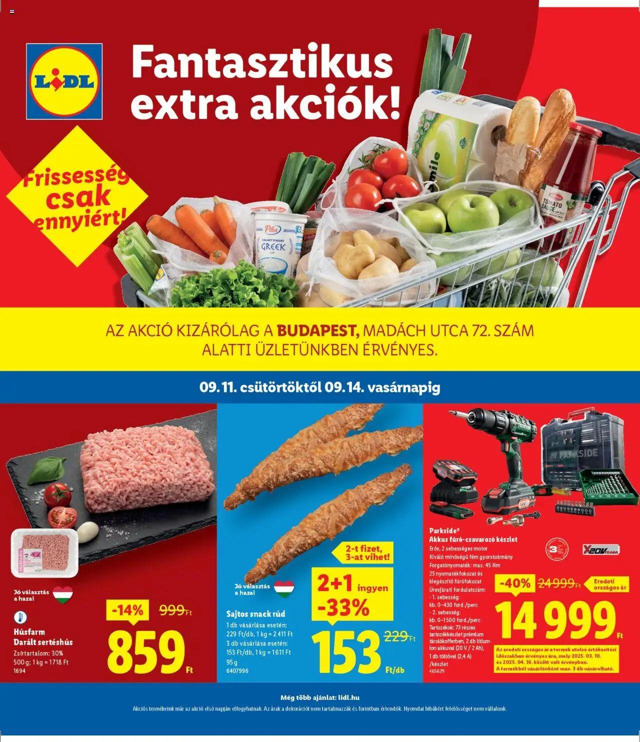 Lidl aktuális szórólap, érvényes 2025.09.11.-től - 1 oldal
