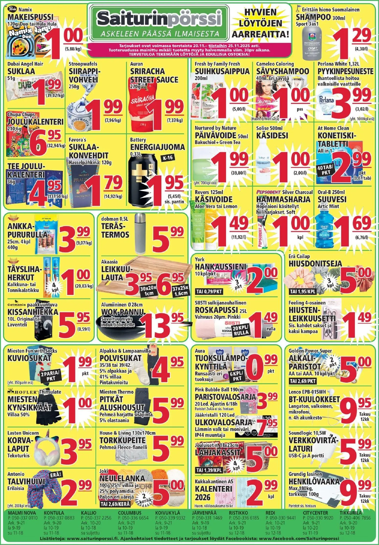 Kaupan Saiturinpörssi Tarjoukset esikatselu, voimassa 20/11/2025