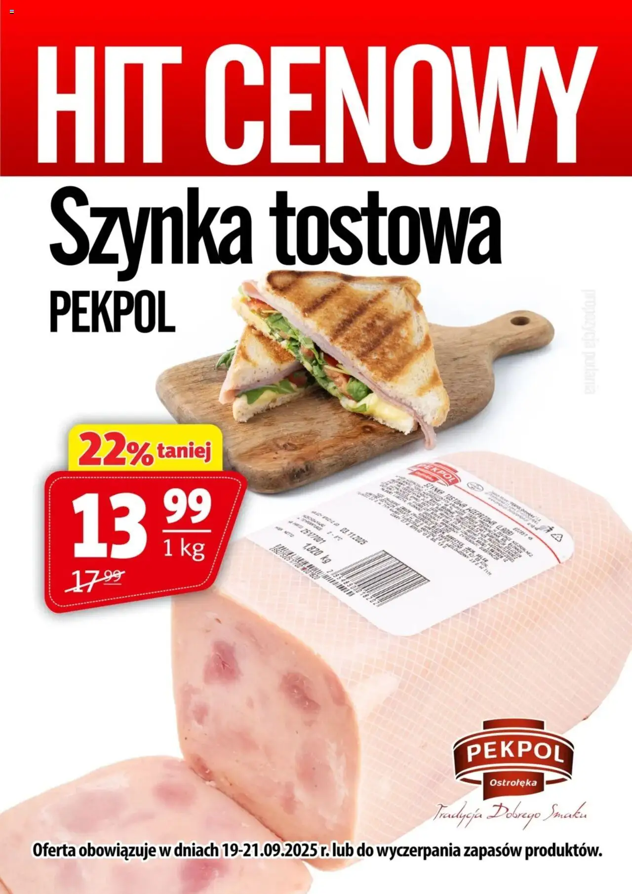 Prim Market Promocja - Szynka Tostowa od 19.09.2025 - Nowa Gazetka - Numer strony 1