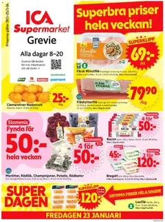 Förhandsgranska reklamblad Grevie från butik ICA Supermarket gäller från 19/01/2026