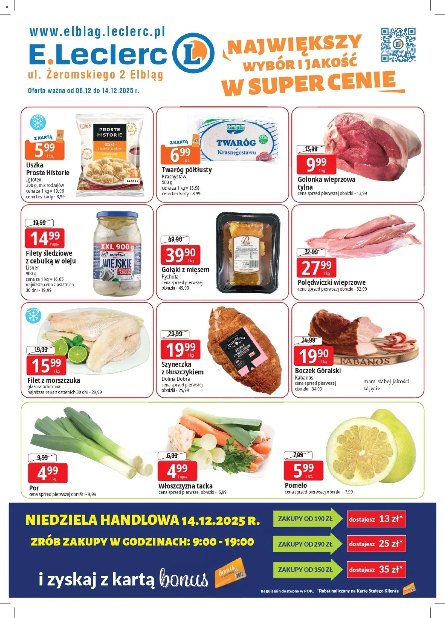 Pogląd gazetki "Elbląg" ze sklepu E.Leclerc ważnej od 08.12.2025