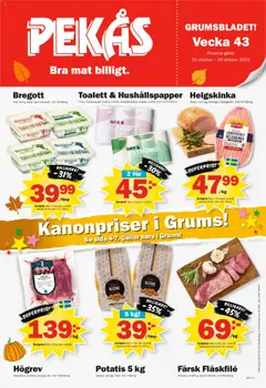 Förhandsgranska reklamblad Aktuella reklamblad Pekås - Grums från butik Pekås gäller från 20/10/2025