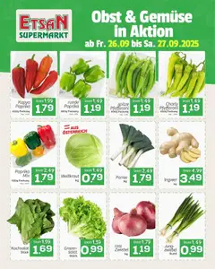 Vorschau der Angebote: ETSAN Fruit & vegetables gültig ab 26.09.2025