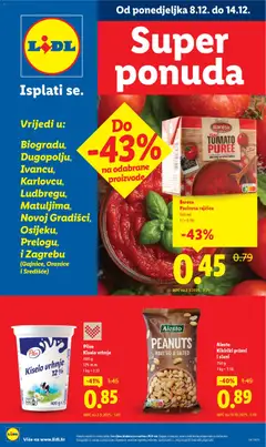 Pregled letka Super ponuda trgovine Lidl vrijedi od 08.12.2025