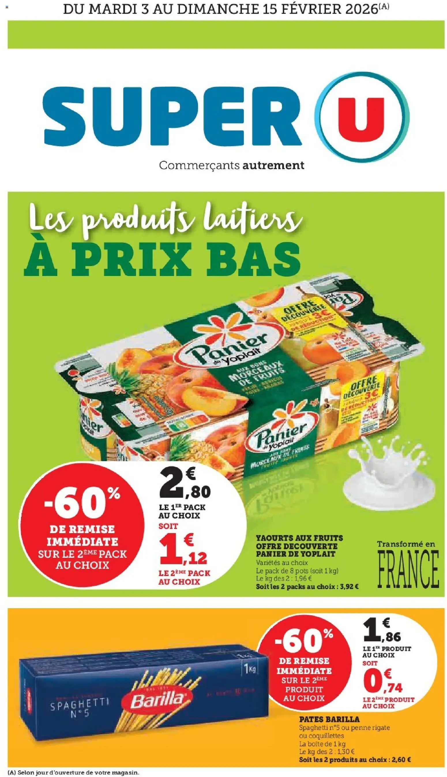 Prévisualisation de Catalogue du magasin Super U formulaire valide 03/02/2026