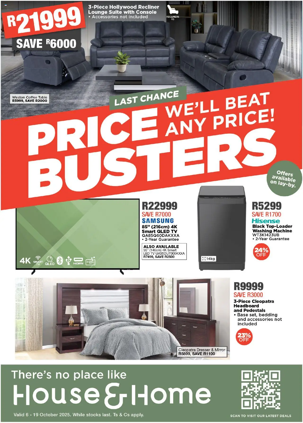 House and Home Specials from 06/10 - 19/10/2025 > Promotions