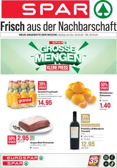 Vorschau des Merkblatts Aktionen vom Shop SPAR gültig von 10.10.2025 bis 16.10.2025