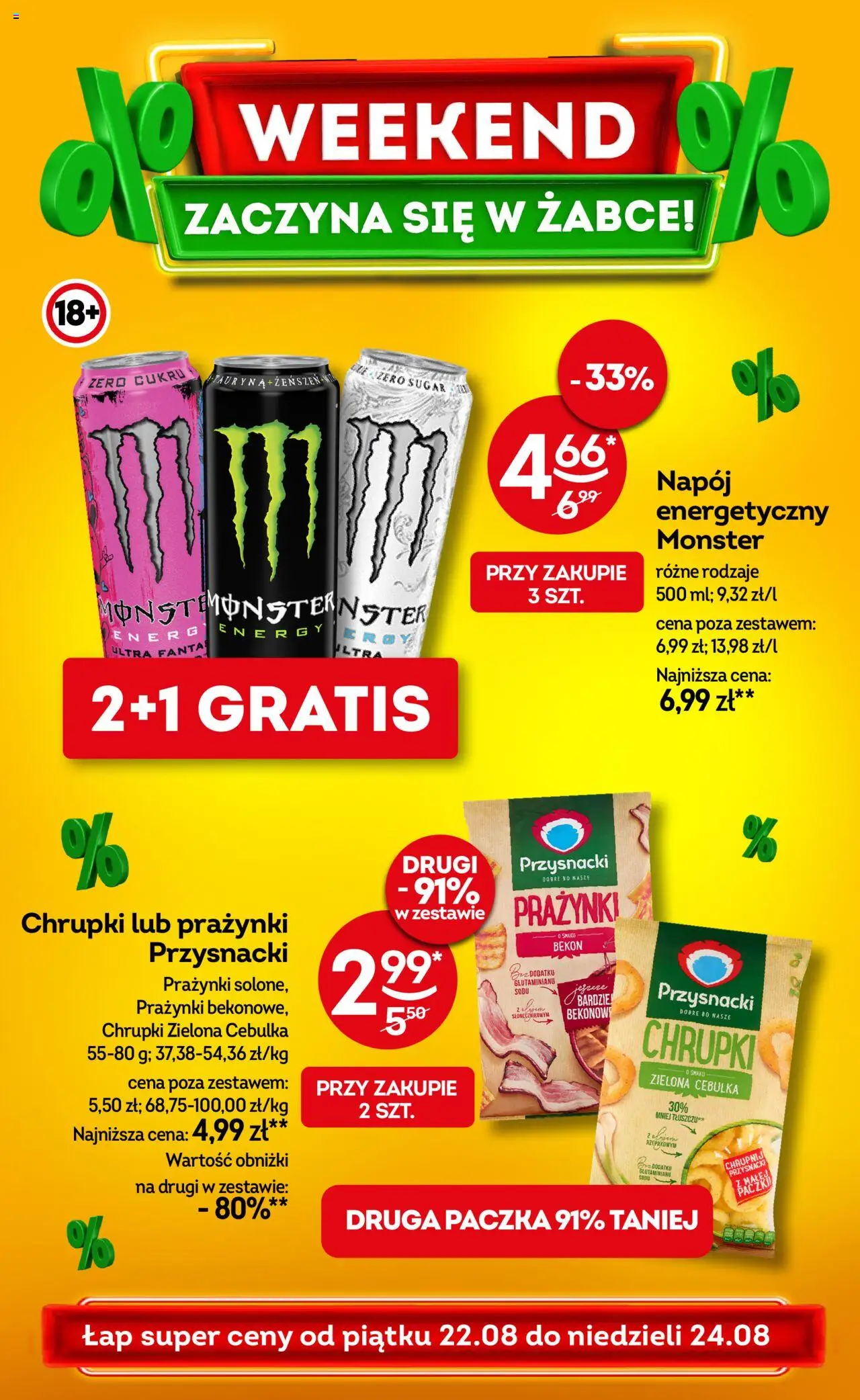Żabka Weekendowe promocje od 22.08.2025 - Nowa Gazetka - Numer strony 1