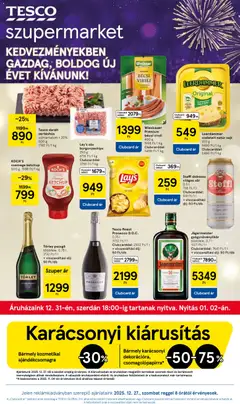 Tesco - Szupermarket akciós újság megtekintése, amely érvényes 2025.12.27.-től