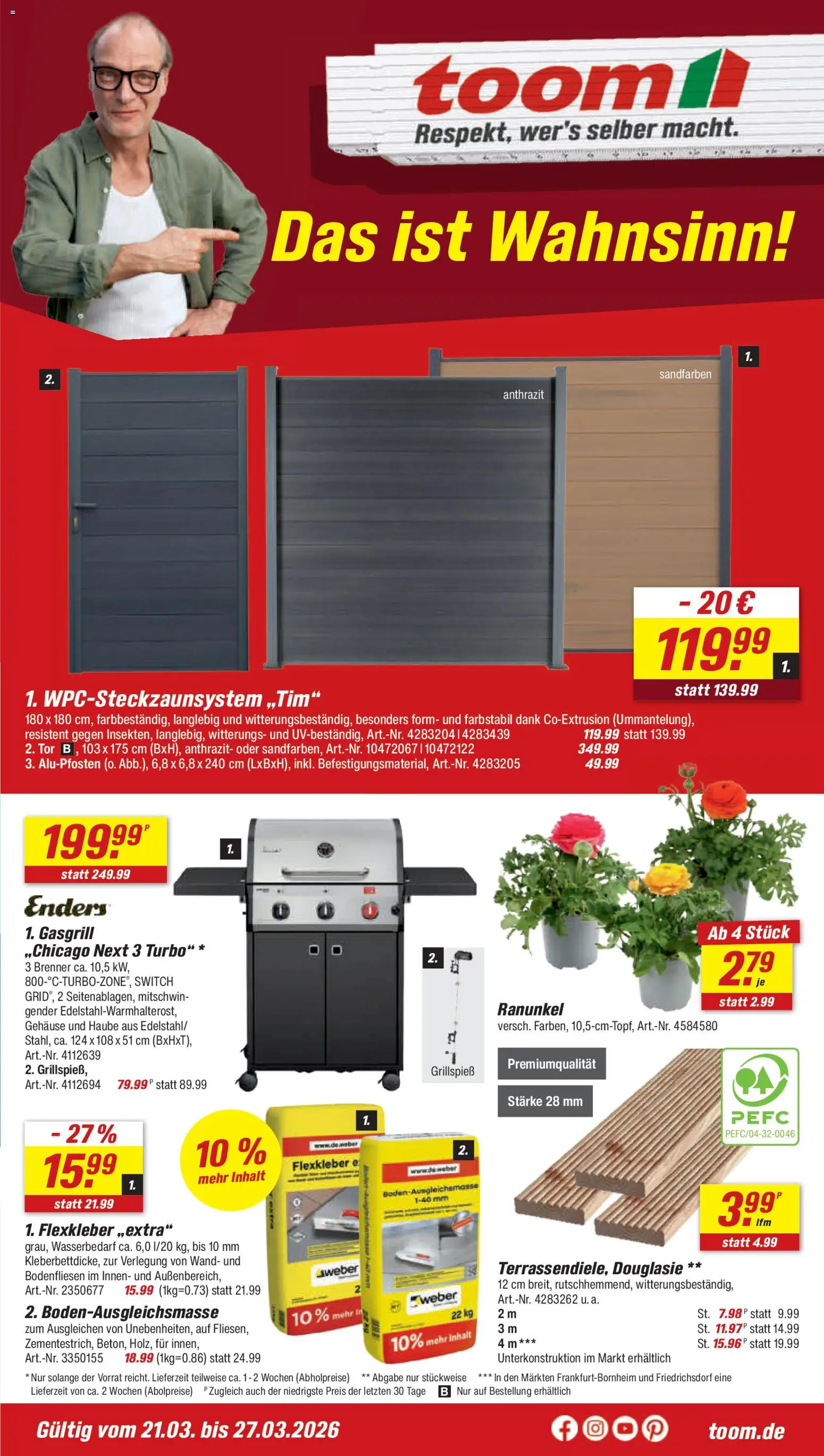 Vorschau von dem Prospekt des Geschäftes Toom Baumarkt, gültig ab dem 21.03.2026