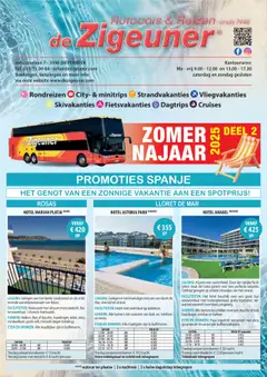 Voorbeeld van Reisbrochure van winkel De Zigeuner geldig vanaf 08/07/2025
