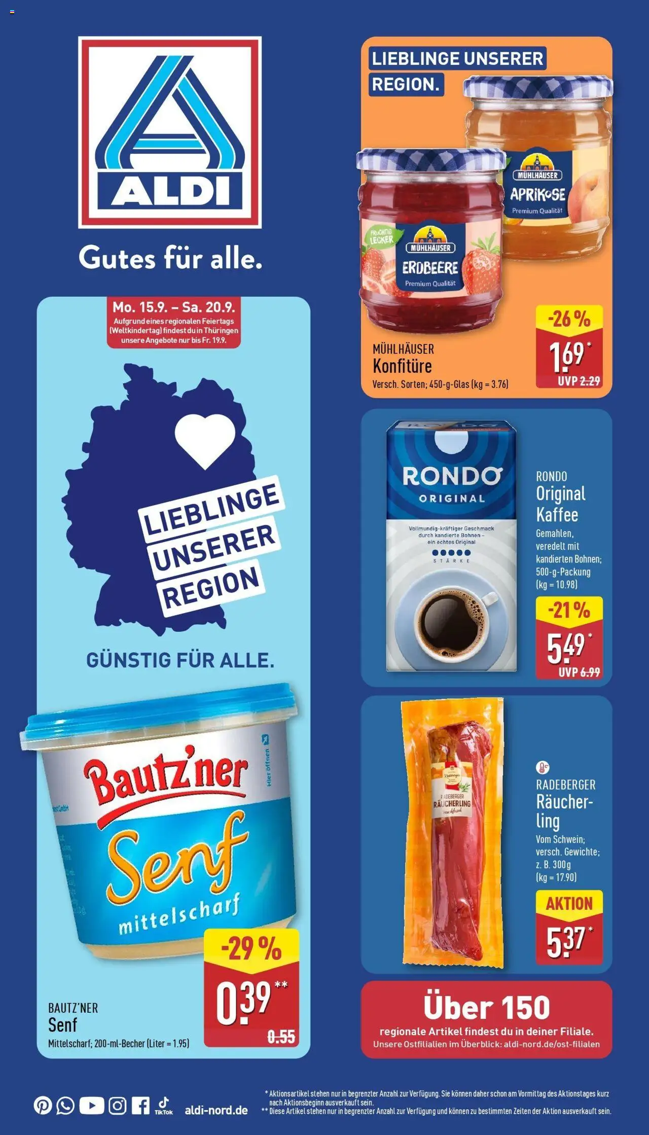 ALDI Prospekt ab 14.09.2025 zum Blättern: ALDI Nord: Wochenangebote
