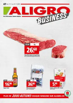 Vorschau des Merkblatts Aktionen Business Chavannes, Matran, Genève, Sion vom Shop Aligro gültig von 17.11.2025 bis 22.11.2025