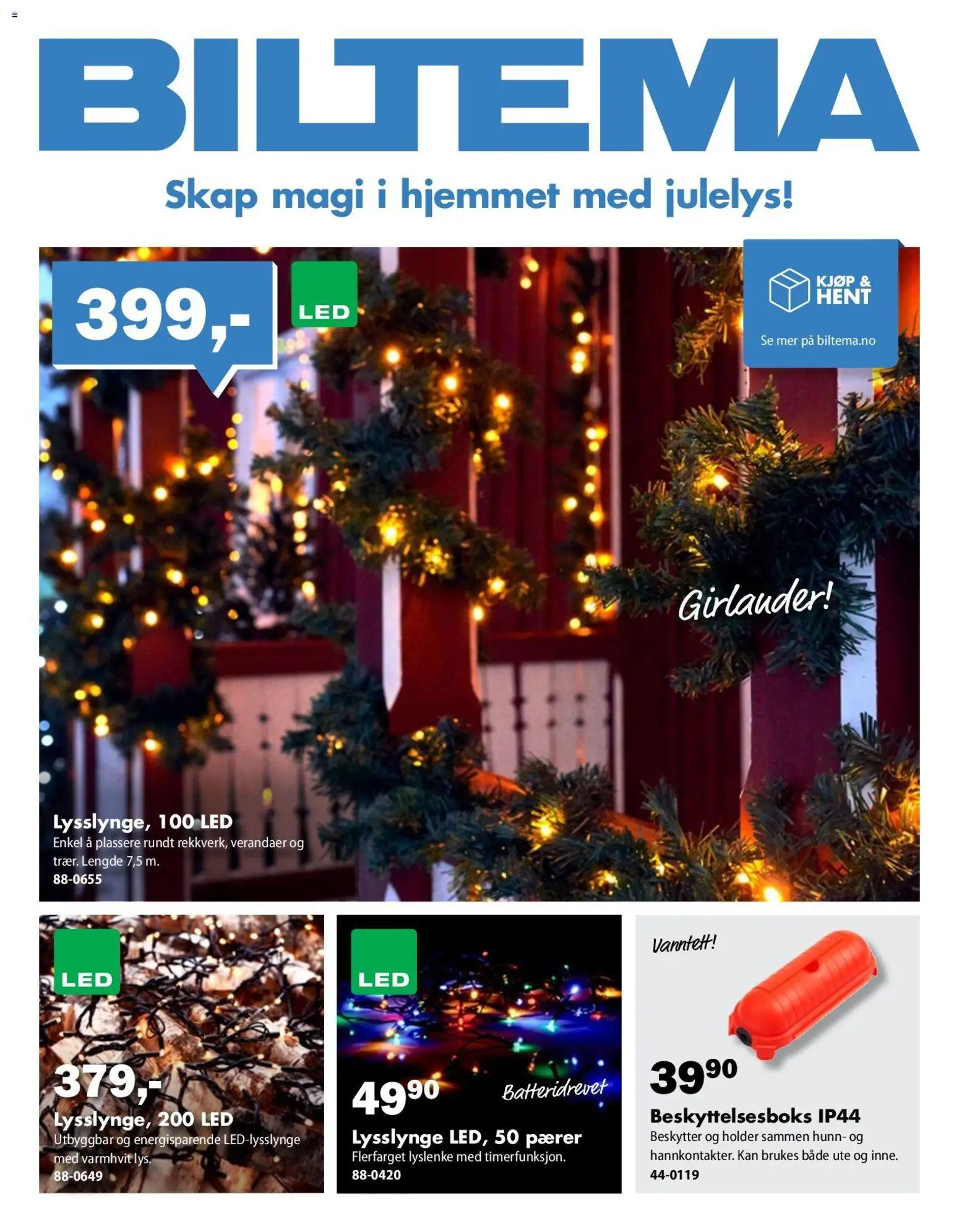 Forhåndsvis Kundeavis fra butikk Biltema gyldig fra 22/10/2025 - Pærer, Skap