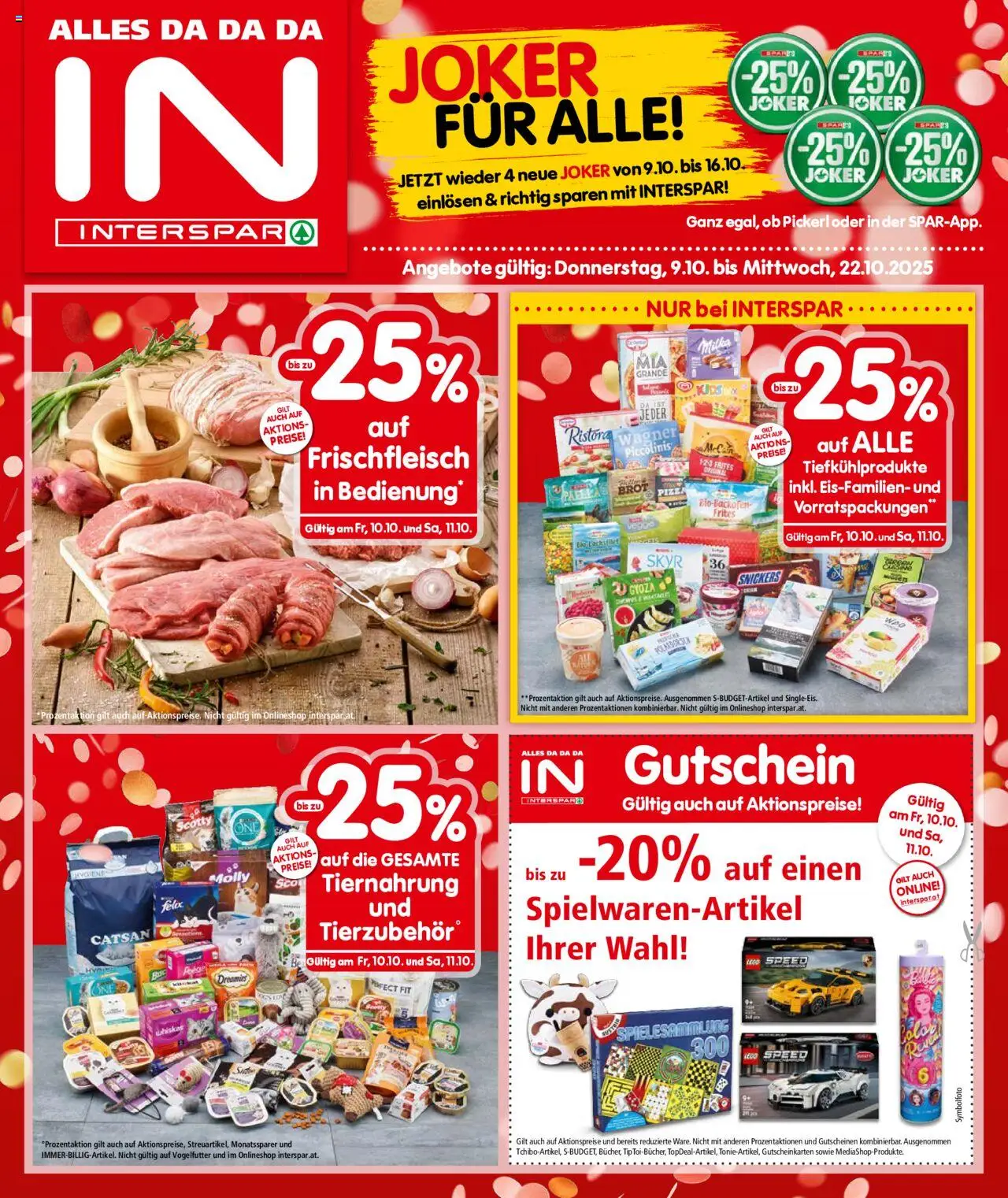  INTERSPAR Flugblatt 09.10.2025 - Angebote "Niederösterreich" - Seite 1
