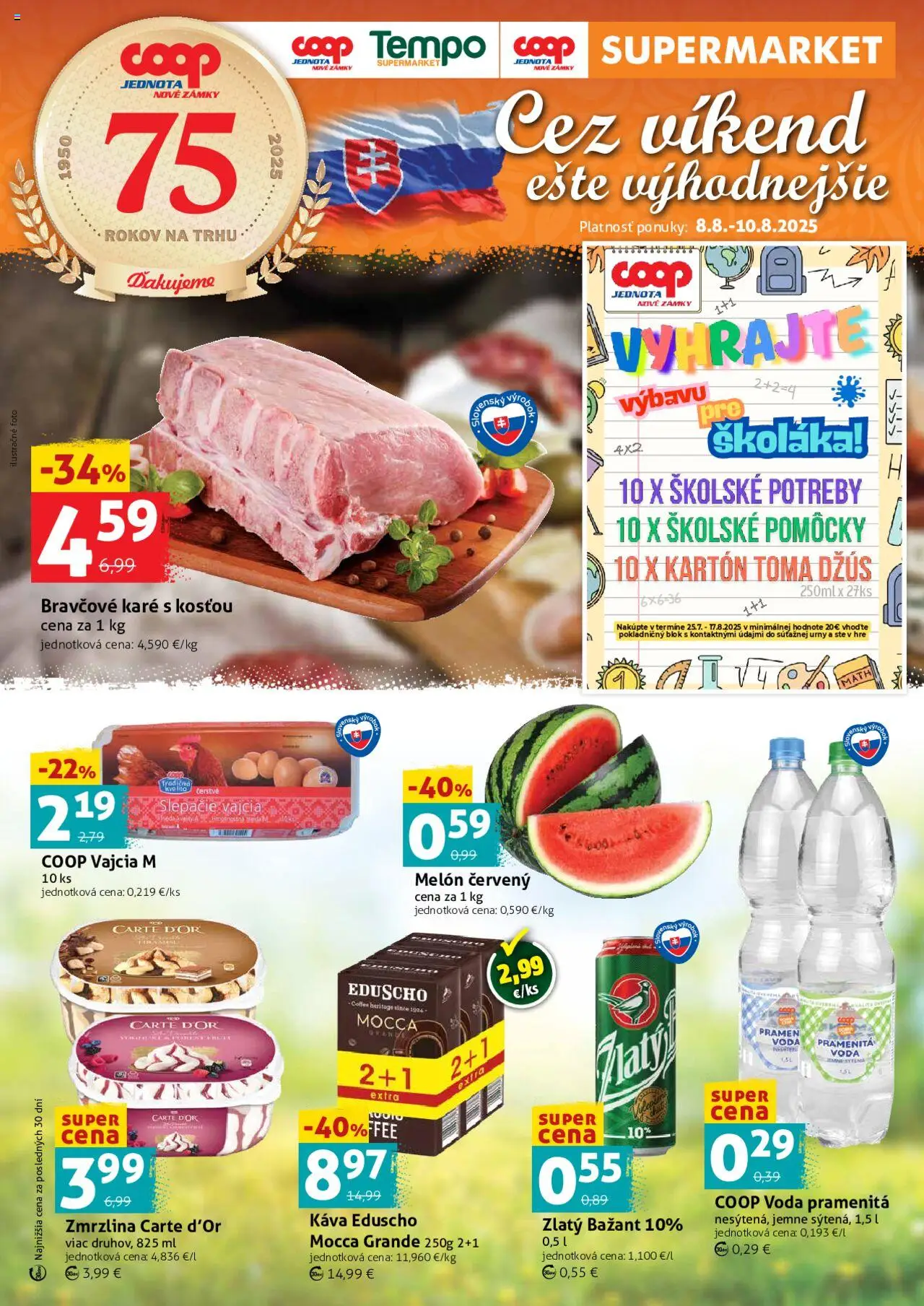 COOP Jednota leták od 08.08.2025 > Víkendová ponuka online