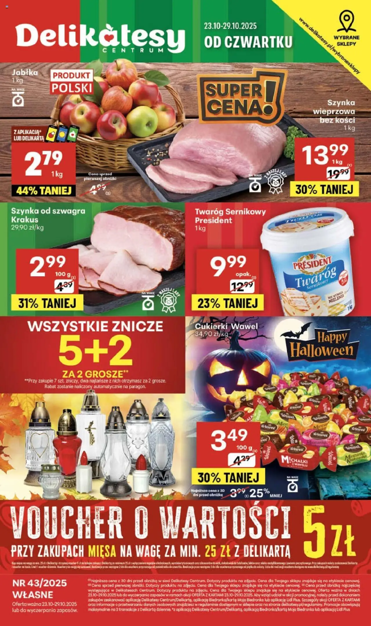 Delikatesy Centrum gazetka 23.10.2025 - Nowa gazetka promocyjna - Numer strony 1
