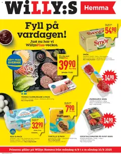 Förhandsgranska reklamblad Aktuella reklamblad Willys Hemma från butik Willys gäller från 04/08/2025