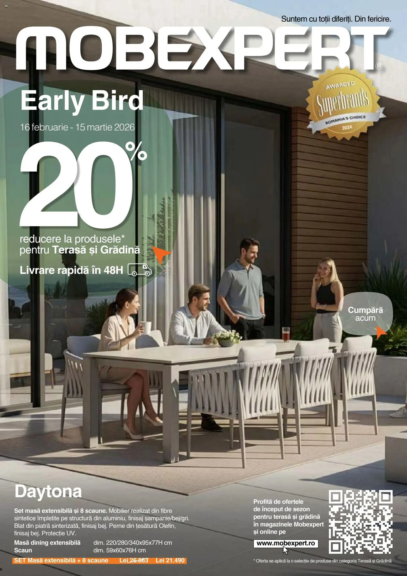 Previzualizarea de cataloage: Mobexpert Catalog nou valabil de la 16.02.2026 - Masă, Scaun, Scaune, Gradina, Perne, Aplică, Finisaj