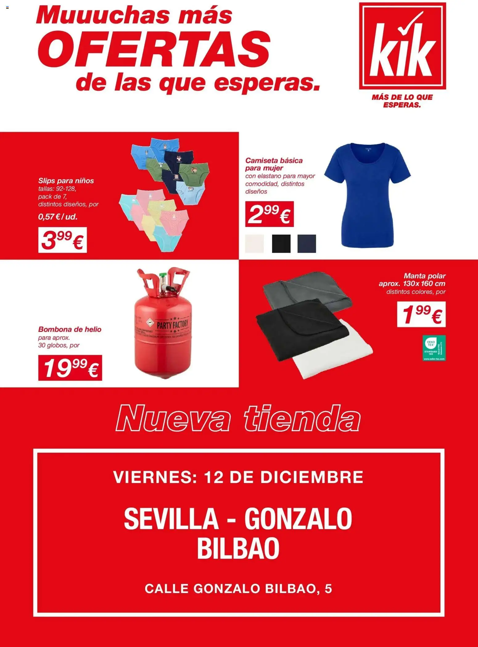 Vista previa del folleto de la tienda KIK válido desde el 08/12/2025 - Manta, Camiseta básica