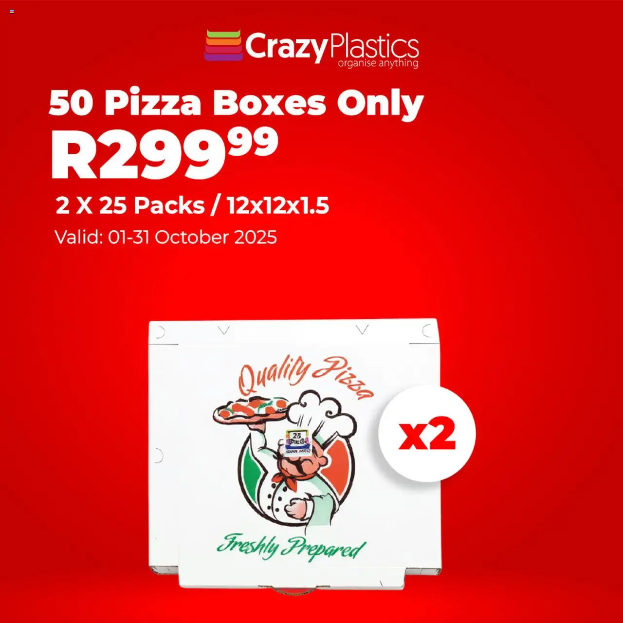 Crazy Plastics Serve more. Spend less from 16/10 - 31/10/2025 > Promotions